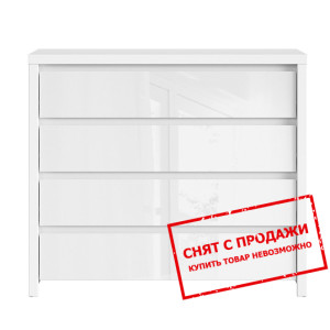 Комод Каспиан Белый/белый блеск KOM4S BRW...